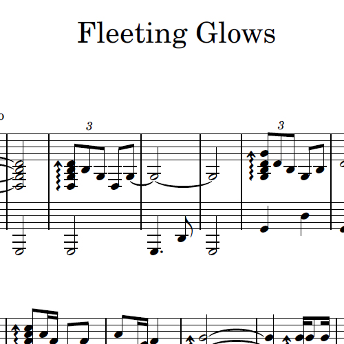 Fleeting Glows Sheet Music